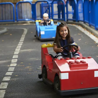 Legoland Windsor Driving School girl in car
